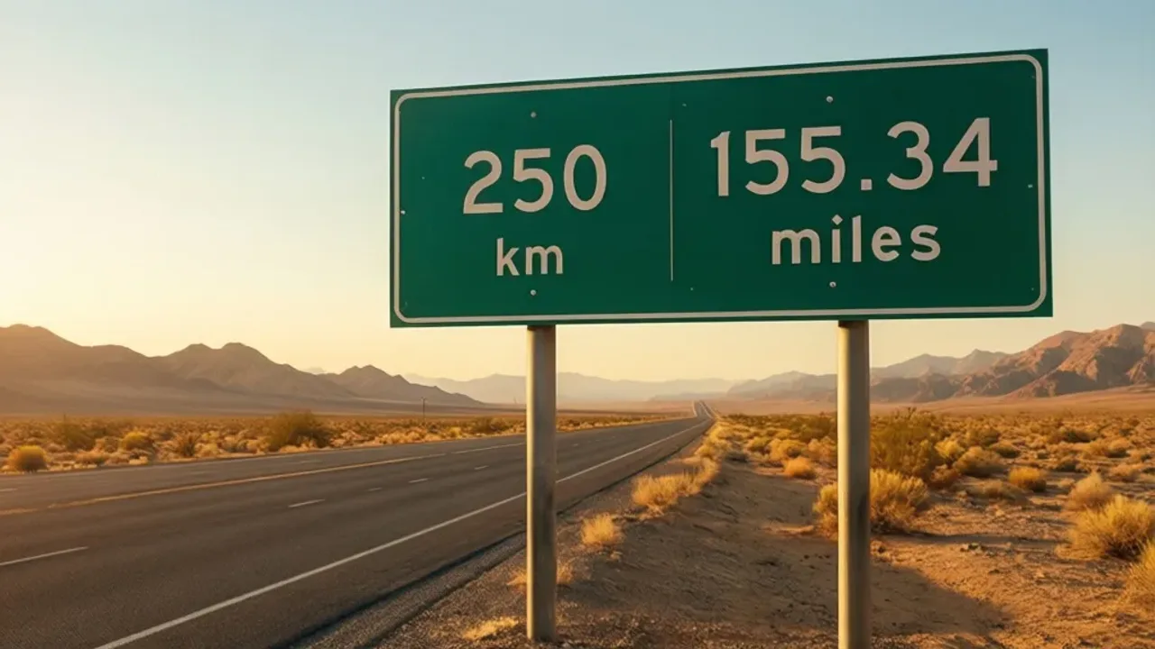 250 km to Miles: How to Convert 250 Kilometers to 155.34 Miles