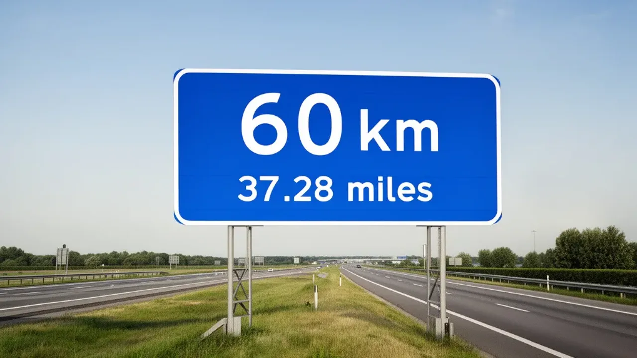 60 Kilometers to Miles: Conversion Result and Formula