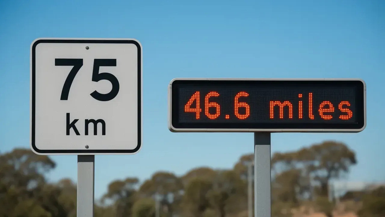 75 km to Miles: 75 Kilometers is 46.6028 Miles